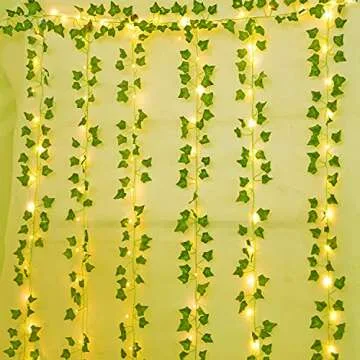 Naidiler Ivy Garland with Lights for Stunning Room Decor