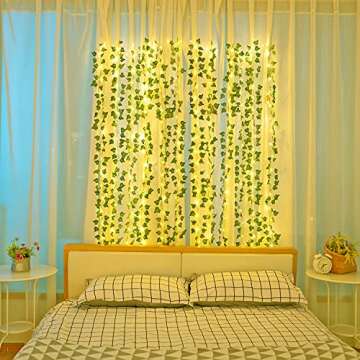 Naidiler Ivy Garland with Lights for Stunning Room Decor