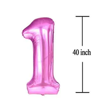 13 Balloon Number Pink 13 Foil Mylar Jumbo Giant Big Large 31 Balloons Number Sweet 13th 31st Birthd...