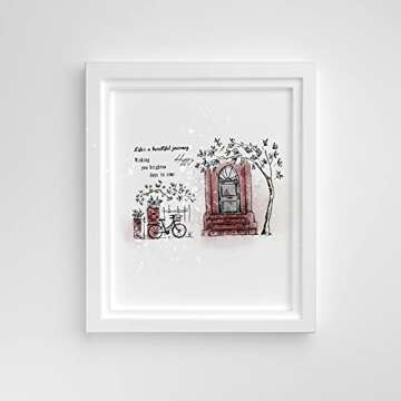 Door Bike Tree Scenery Clear Stamps for Card Making and Photo Album Decorations, Blessing Words Transparent Rubber Stamps Seal for DIY Scrapbooking