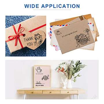 Door Bike Tree Scenery Clear Stamps for Card Making and Photo Album Decorations, Blessing Words Transparent Rubber Stamps Seal for DIY Scrapbooking