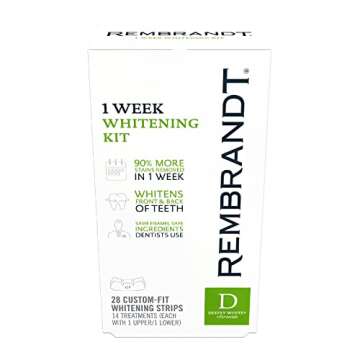REMBRANDT 1 Week Teeth Whitening Kit: 28 Strips & Toothpaste