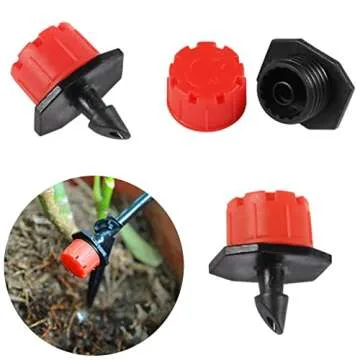 50 PCS Adjustable Irrigation drip emitter, Miniature drip Sprinkler 1/4 inch for Watering Systems in Gardens, lawns, Flower beds, etc