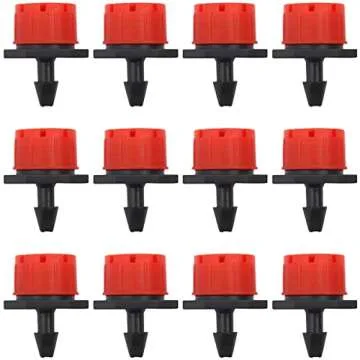 50 PCS Adjustable Irrigation drip emitter, Miniature drip Sprinkler 1/4 inch for Watering Systems in Gardens, lawns, Flower beds, etc
