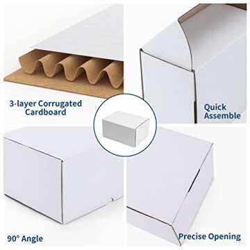 ZBEIVAN White Shipping Boxes - Sturdy & Stylish Packaging Solution