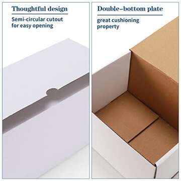 ZBEIVAN White Shipping Boxes - Sturdy & Stylish Packaging Solution