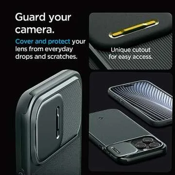 Spigen Optik Armor MagFit Designed for iPhone 15 Pro Case (2023) [Military-Grade Protection] Compatible with MagSafe - Abyss Green