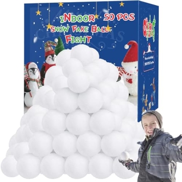 Homiar 50 Pack Soft Snow Toy Balls for Indoor Fun