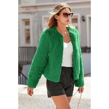 PRETTYGARDEN Women's Chic Winter Faux Fur Jacket