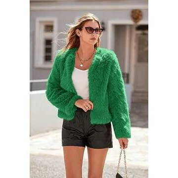 PRETTYGARDEN Women's Chic Winter Faux Fur Jacket