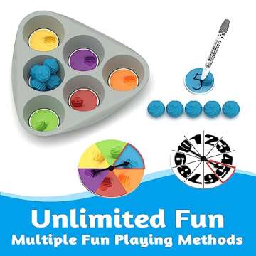 DAKDAKB Counting Cupcake Toys, Matching Games Color Sorting Toys for Toddlers Preschool Learning Act...