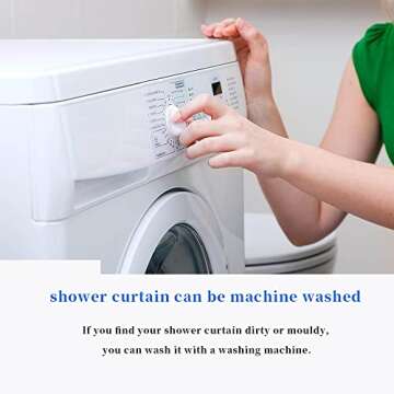 AIMJERRY Luxury Hotel Style Striped Fabric Shower Curtain for Bathroom, Modern White 72 X 72 Inch