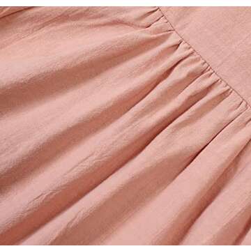 USKIDKK Toddler Baby Girl Summer Dress Cotton Linen Kids Princess Ruffle Beach Sleeveless Dresses (as1, Age, 2_Years, 3_Years, Pink #a, 2-3T)