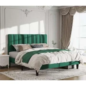 Sunrise Coast Upholstered Queen Bed Frame with Headboard