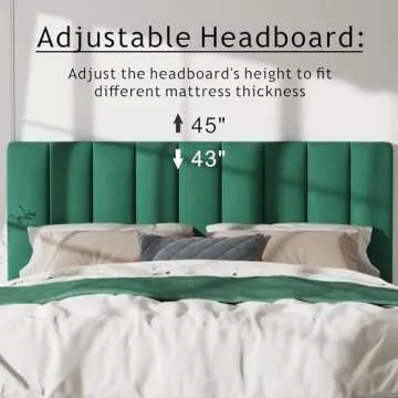 Sunrise Coast Upholstered Queen Bed Frame with Headboard