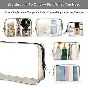 Ovenot Clear Makeup Bags - Perfect for Travel & Organization