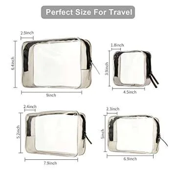 Ovenot Clear Makeup Bags - Perfect for Travel & Organization