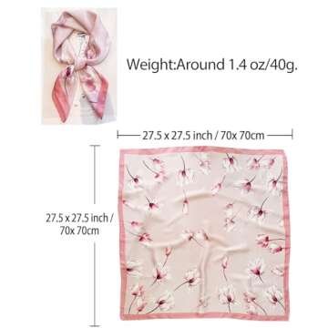 Dailyacc Hair Bandanas Scarf For Women Lightweight Fashion Neck Silk Satin Head Scarves For Sleeping Handbags Scarf