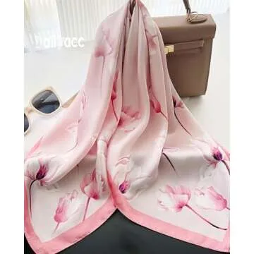 Dailyacc Hair Bandanas Scarf For Women Lightweight Fashion Neck Silk Satin Head Scarves For Sleeping Handbags Scarf