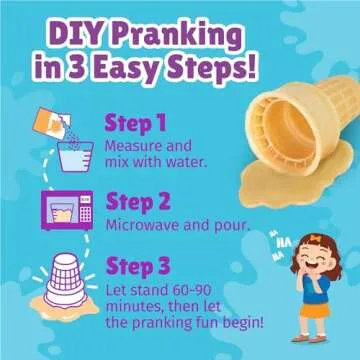 WOWMAZING WatchMePrank DIY Ice Cream Cone Prank Kit | Pranks for Kids | Novelty Gifts | Prank Kit for Kids | Fake Food | Prank Toys | Fake Ice Cream | Office Pranks | Crafts for Kids