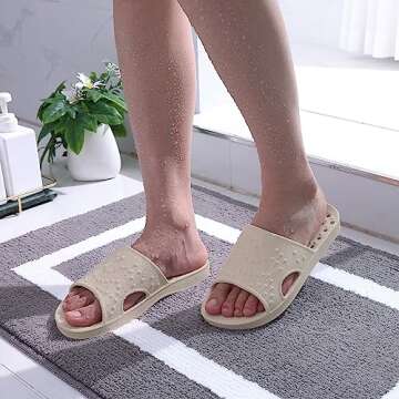 shevalues Shower Shoes for Women with Arch Support Quick Drying Pool Slides Lightweight Beach Sandal...