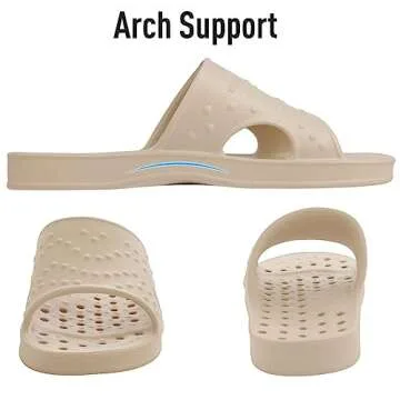 Shevalues Shower Shoes Lightweight Arch Support Quick Drying