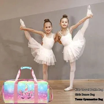 JIANYA Duffle Bags for Teenage Girls Women kids Small Sports Bag Gymnastics Dance Bag for Girls, Girls Duffle Bag for Kids