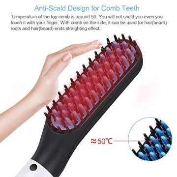 Ferbon Beard and Hair Straightener Brush for Men