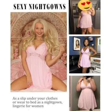 Avidlove Sexy Nightgown V-Neck Sleepwear - Perfect for Romantic Nights