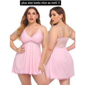 Avidlove Sexy Nightgown V-Neck Sleepwear - Perfect for Romantic Nights