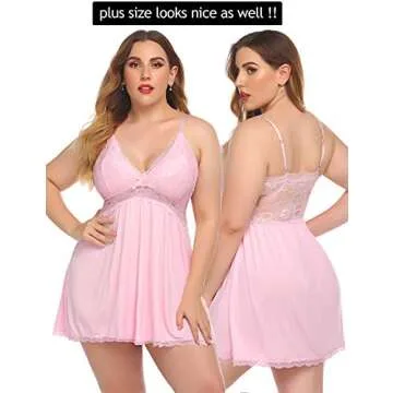 Avidlove Sexy Nightgown V-Neck Sleepwear - Perfect for Romantic Nights