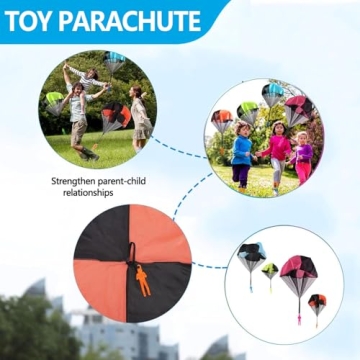 4PCS Outdoor Parachute Toy Set for Kids Enjoy Fun Flying