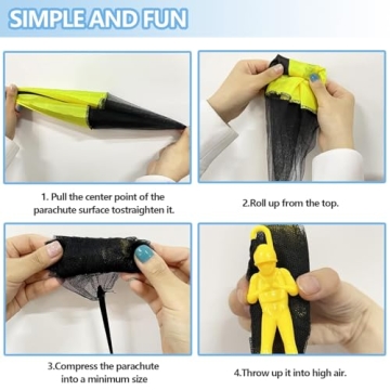 4PCS Outdoor Parachute Toy Set for Kids Enjoy Fun Flying