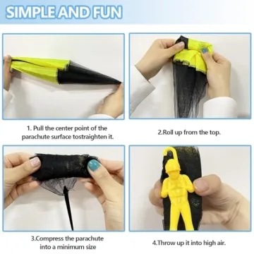 4PCS Outdoor Parachute Toy Set for Kids Enjoy Fun Flying