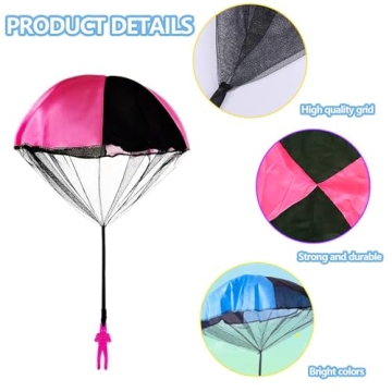 4PCS Outdoor Parachute Toy Set for Kids Enjoy Fun Flying