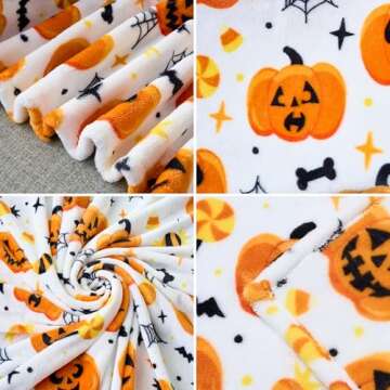 Joiedomi Halloween Throw Blanket - Cozy Flannel Design