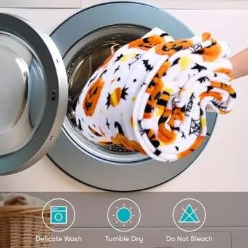 Joiedomi Halloween Throw Blanket - Cozy Flannel Design