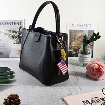 QQSD Progress Rainbow Gay Pride Flag Keychain LGBT Key Ring, 2 Pack