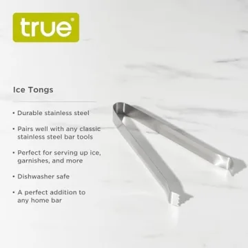 True Ice Tongs - Stainless Steel Cocktail Serving Tools