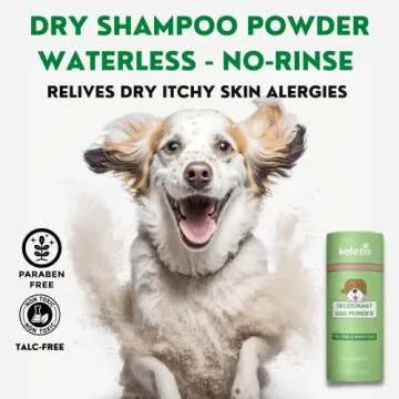 Kelebs Waterless Dry Dog Shampoo for Smelly Dogs - Anti Itch & Talc Free