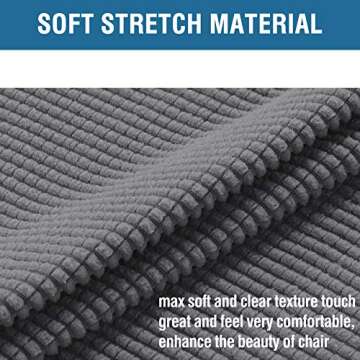 H.VERSAILTEX Stretch Dining Chair Covers Set of 4 Chair Covers for Dining Room Parsons Chair Slipcov...