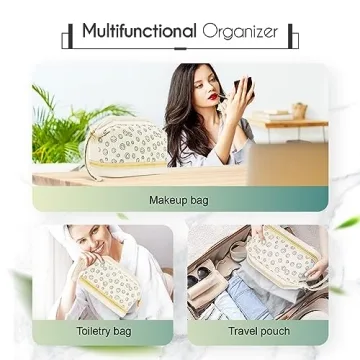 Travel Makeup Bag for Women - Stylish and Spacious Organizer