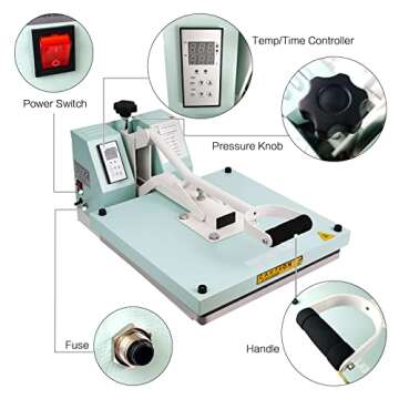 BetterSub 15x15 Heat Press Machine for T-Shirt Printing