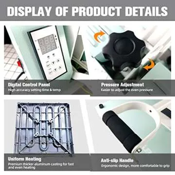 BetterSub 15x15 Heat Press Machine for T-Shirt Printing