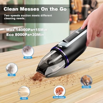 DRECELL Handheld Vacuum Cordless Lightweight with LED Light