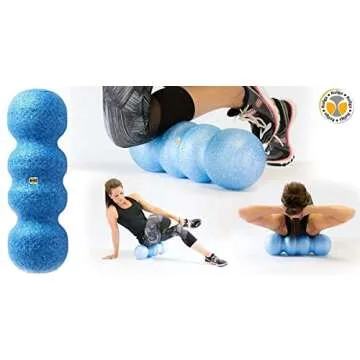 Rollga: Standard Foam Roller (Medium Density Foam) + Activator Massage Ball | Self Massage & Trigger Point Release Muscle Roller + 3 surfaces in 1 Lacrosse Ball Alternative for Muscle Release.