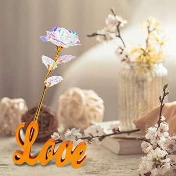 Mothers Day Mom Gifts from Daughter Son Husband, Mothers Day Mom Gifts for Mom Grandma Daughter Wife, Personalized Mother Day, Artificial Rose Flowers Birthday Gifts on Mother's Day Christmas