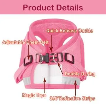 Adjustable Escape Proof Cat Harness and Leash Set