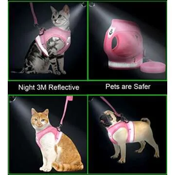 Adjustable Escape Proof Cat Harness and Leash Set