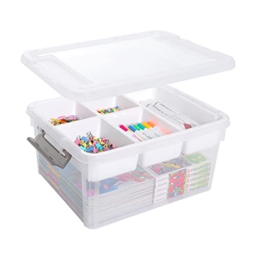 Citylife 17 QT Plastic Storage Box with Tray